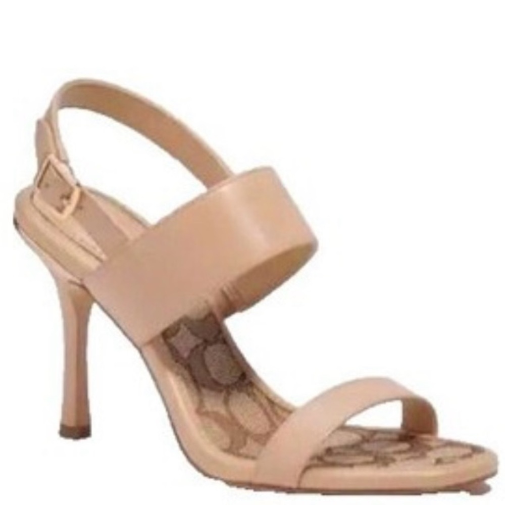 Coach and Four Nude Blush Open-Toe Slingback Heels